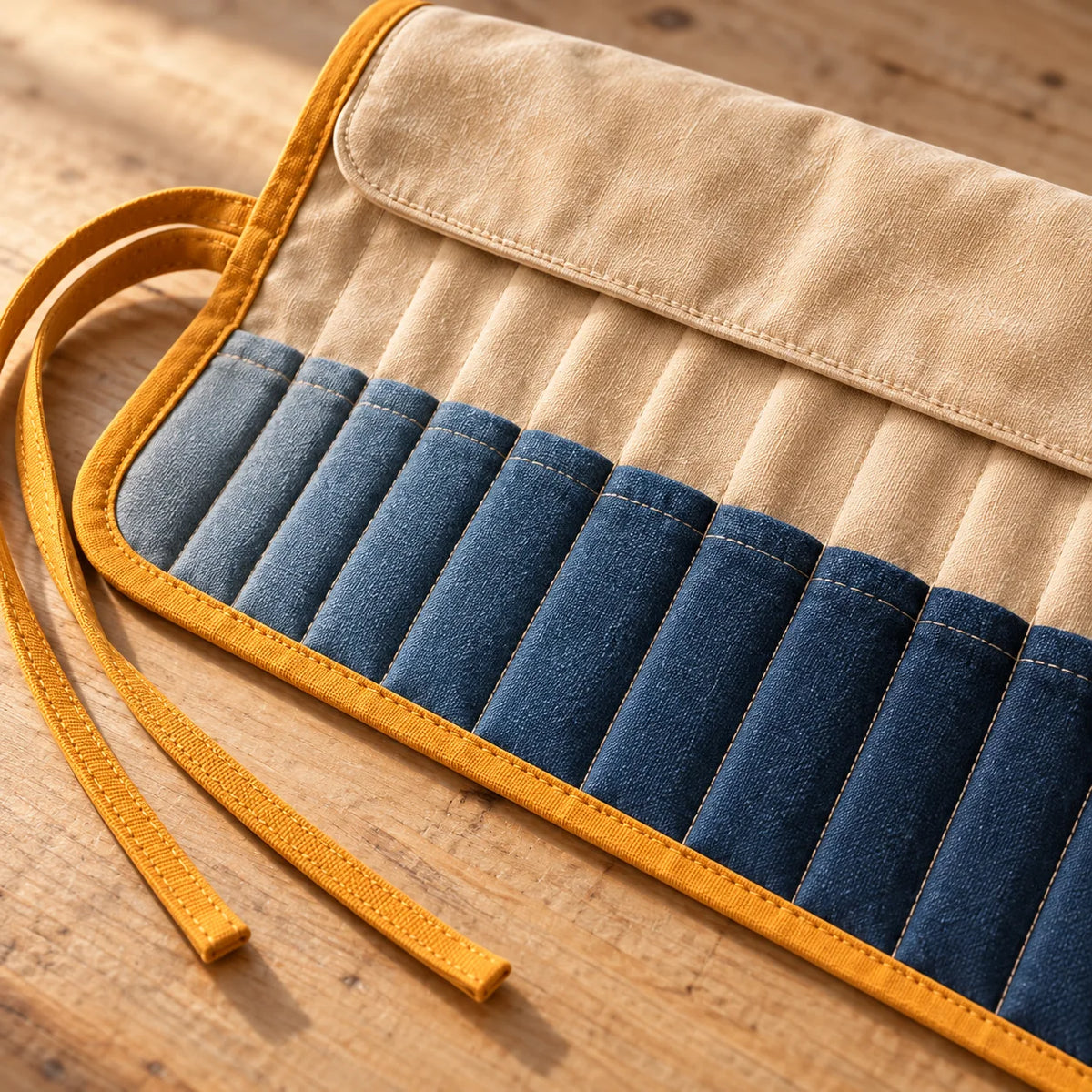 Roll-Up Straight Needle Case — detail