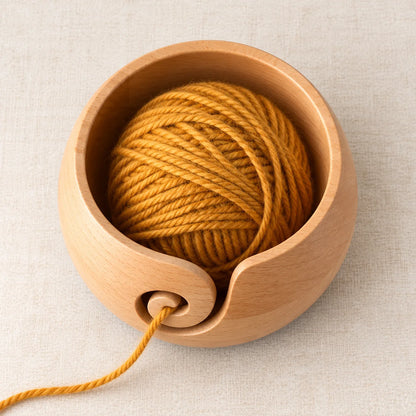 Smooth Wooden Yarn Bowl — package contents